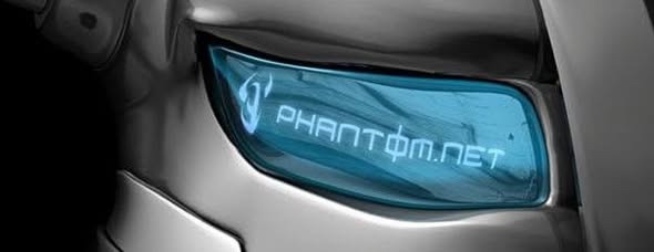 Phantom.net branding on the console industrial design